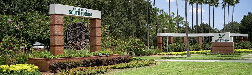 The main ֱ's Tampa campus entrance