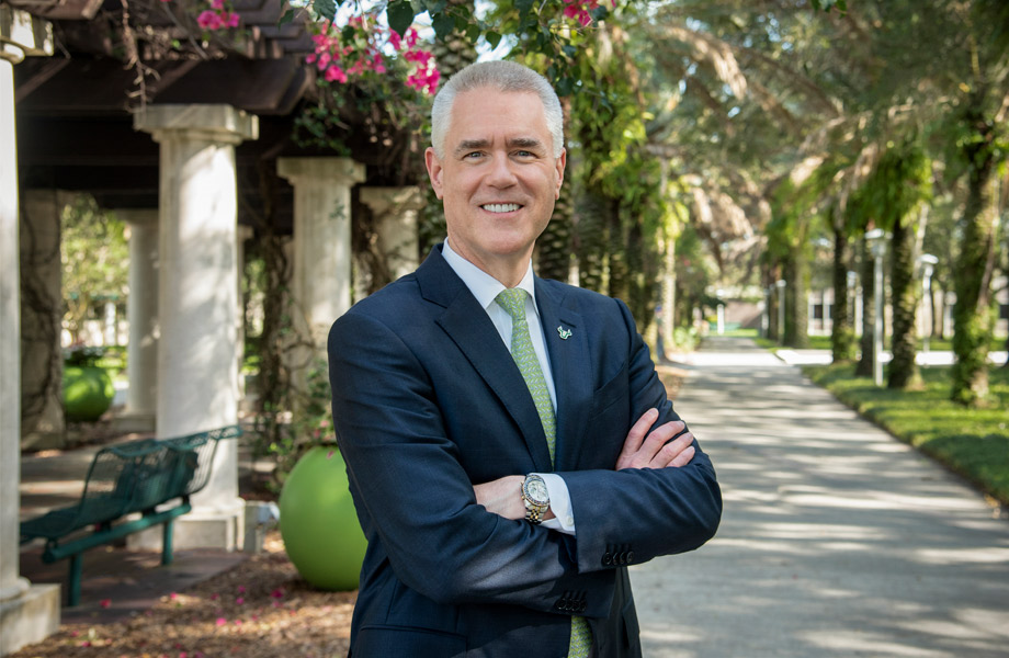President Currall on campus