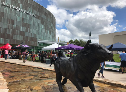 Bull Market happening outside the Marshall Student Center