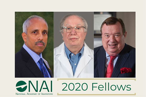 A graphic showing 3 ֱ faculty members that are new NAI fellow