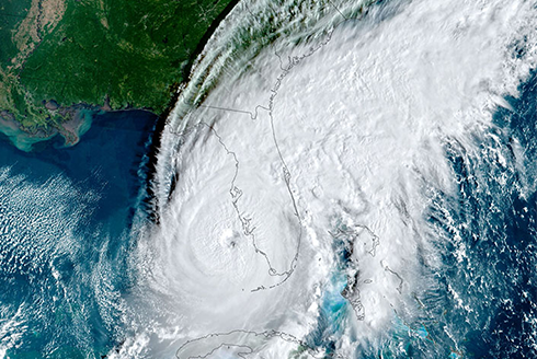 Hurricane satellite imagery