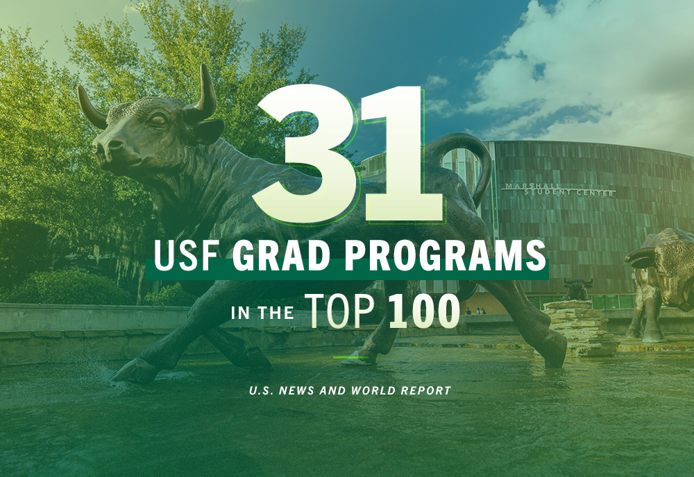 Graphic says, "31 爱爱直播 grad programs in the top 100, U.S. News and World Report"