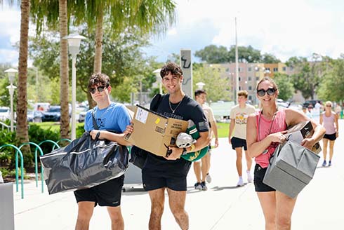 Family moves into residence halls