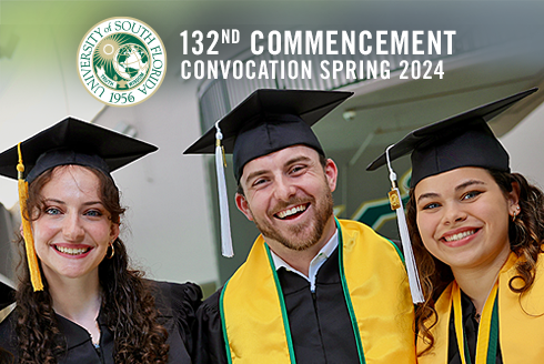 Graphic says 132nd commencement convocation spring 2024